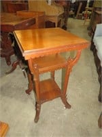 ANTIQUE CARVED VICTORIAN TIER TABLE