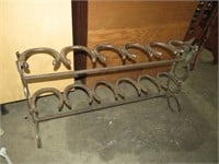 WELDED HORSE SHOE WESTERN BOOT STAND