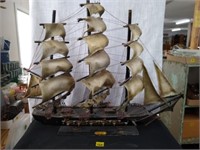 VTG wood sail ship boat PIRATE SHIP??