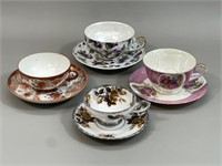 Lot: 4 Asian Tea Cups and Saucers