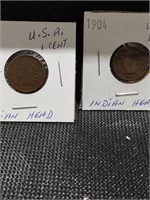 1903  &1904 Indian Head One Cent