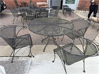 Five piece iron patio set