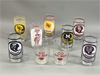 Vintage Collegiate Football Collector Glasses