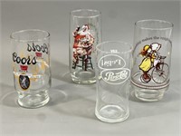 Lot of 1970's Collector Glasses-Coke, Coors, Pepsi