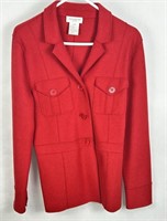 Red Jones New York Sport Jacket, Size Medium