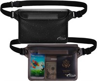 Waterproof Pouch (2 Pack) with Waist Strap