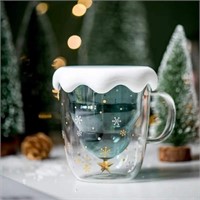 Christmas Coffee Mugs 10oz Glassware Set