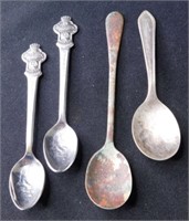 2 Rolex souvenir spoons - 2 baby spoons