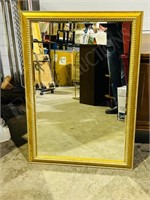 wood framed wall mirror
