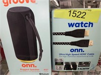 Groove onn. Watch onn. HDMI cable