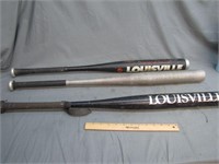 3 Aluminum Baseball Bats