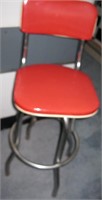 Retro Comfort Lines Chicago Red Tall Swivel Chair