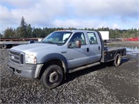 2007 Ford F550 9' S/A Flatbed Truck