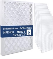New RSFDIYA Air Filter 16x25x1, 6-Pack MERV8 MPR