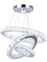 New Winretro 3 Ring Modern LED Crystal