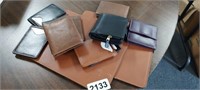 LOT OF BILLFOLDS, AND LEATHER