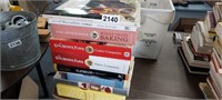 STACK OF MOSTLY COOKING BOOKS