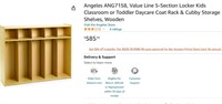 $585 ANG7158 5-Section Locker/Coat Rack , Wooden
