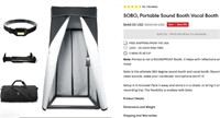 $699 POROSO Updated 2023 OEM RECORDING SOUND BOOTH
