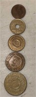 (5)WORLD COINS-ASSORTED