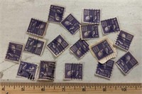 (17 COUNT) US POSTAGE STAMPS-3 CENT