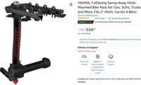 $599 YAKIMA, FullSwing Swing - 4 Bike Carrier