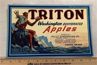 VINTAGE CRATE LABEL-TRITON/DEHYDRATED