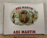 (25 COUNT)VINTAGE CIGAR BOX LABELS-ABE MARTIN