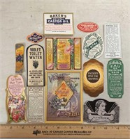 (14)VINTAGE LABELS-PERFUME/BEAUTY/COSMETIC