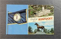 Vintage postcard Greetings from Kentucky