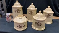 Pfaltzgraff canisters and salt container/sugar