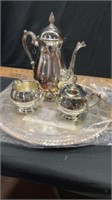 Silverplate tea set