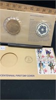 1975 bicentennial stamps and coin