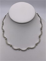 Nadri Nordstrom Silver Tone CZ Jeweled Necklace