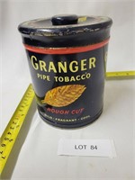 Vintage Granger Pipe Tobacco Rough Cut TIn