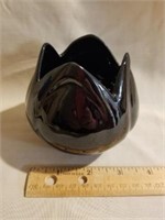 Van Briggle Tulip Vase - Black Glass