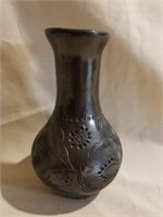 Black Etched Vase