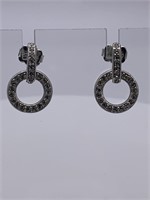 Nadri Nordstrom Silver Tone Jeweled Earrings