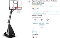 $1217 Spalding Ultimate Portable Basketball Hoop