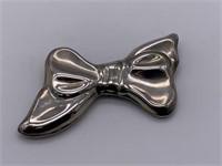 Vintage Taxco Sterling Silver Bow Brooch Pin
