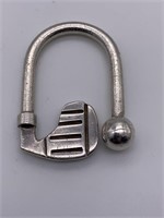 Vintage Sterling Silver Golf Club/Ball Key Ring