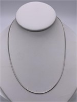 Italian Sterling Silver Snake Type Chain Necklace