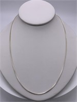 Italian Sterling Silver Box Chain Necklace