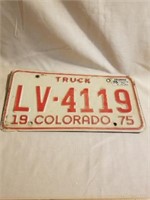 1975 Colorado Truck License Plate