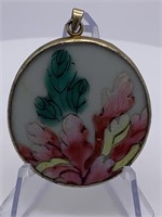 Antique Chinese Famille Chunky Pendant