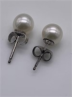 Fine Sterling Silver Freshwater Pearl Earrings