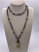 Sigalie Fine Gemstone & Pearl Amulet Necklace