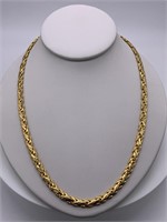 Aki Gold Tone Byzantine Fancy Necklace