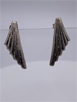 Vintage Sterling Silver Textured Earrings
