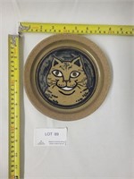 Very Unique Cat Plate Handmade